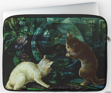 Curious Kittens Laptop Cases © Sarah Vernon at Redbubble
